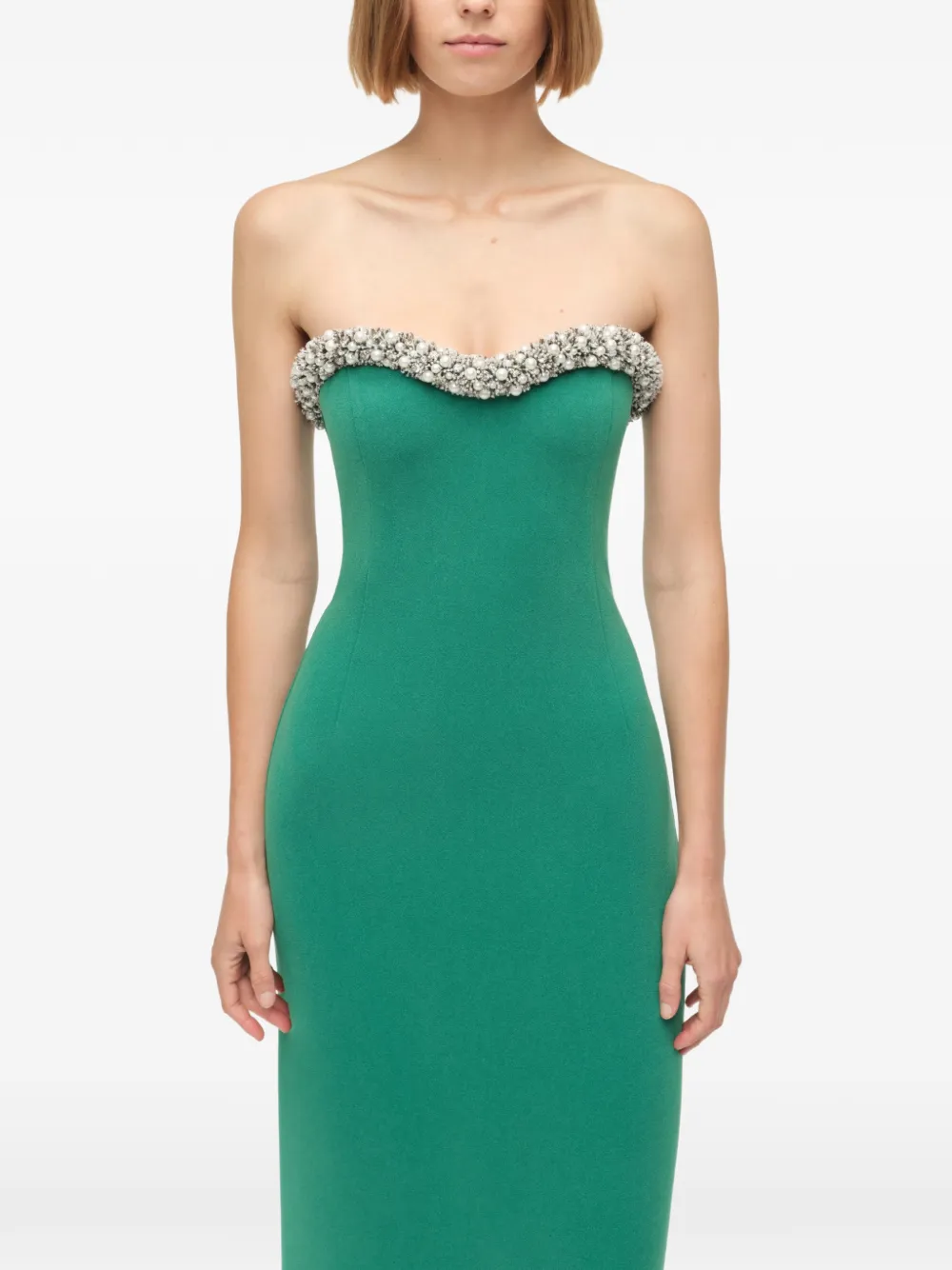 Simkhai Riona avondjurk met bustier Groen