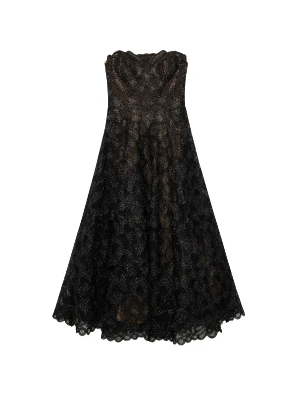 Simkhai Elvina Bustier Midi Dress in Black