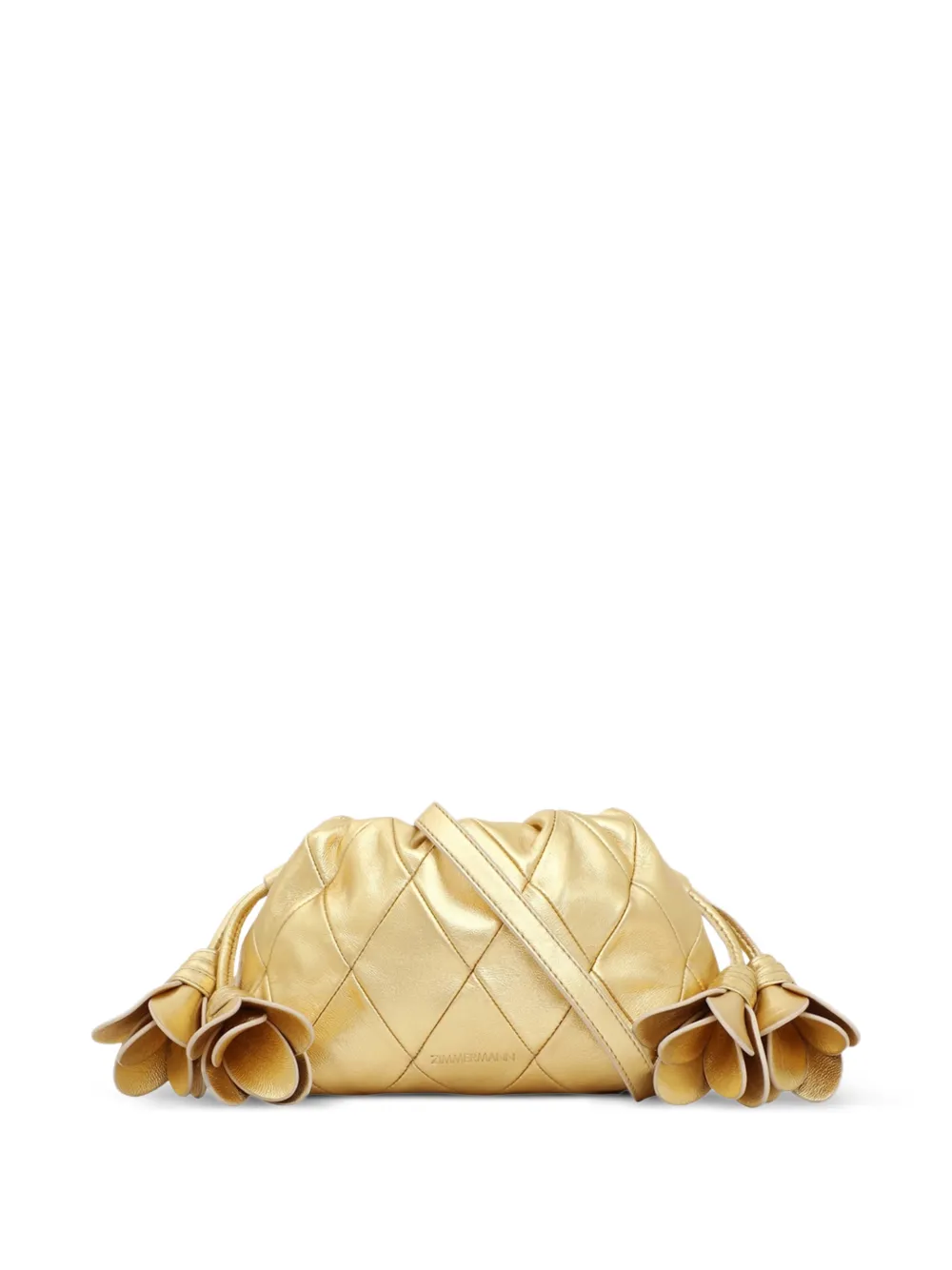 ZIMMERMANN Cloud 91 quilted leather clutch bag - Oro