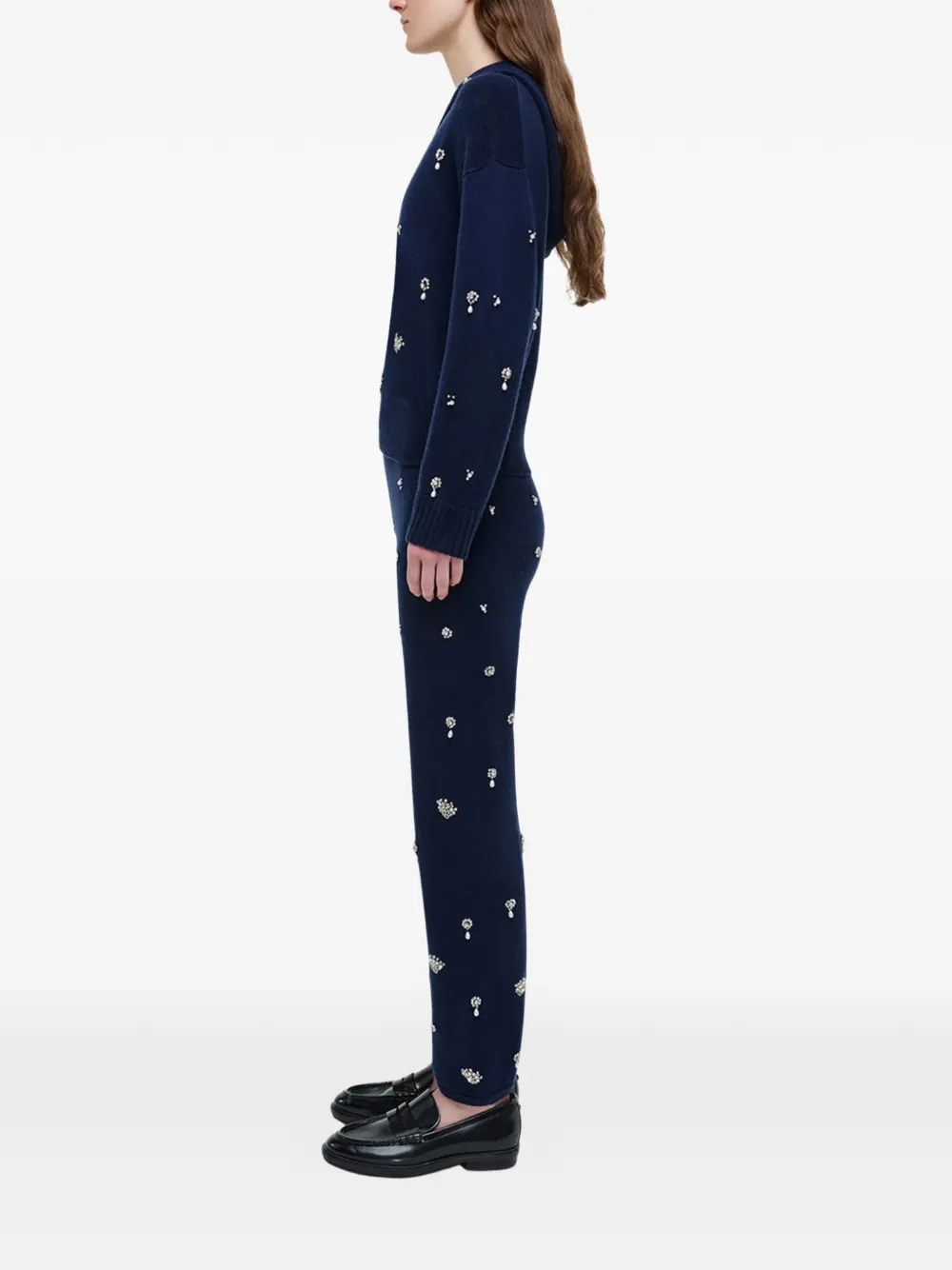 SIMKHAI Karmen hoodie verfraaid met kristallen Blauw