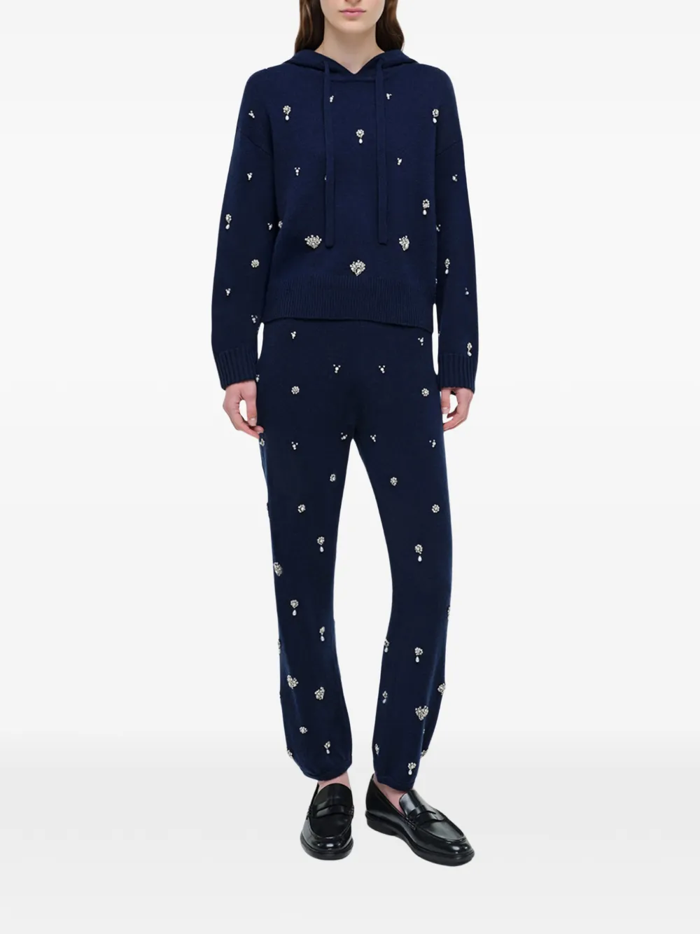 SIMKHAI Karmen hoodie verfraaid met kristallen Blauw