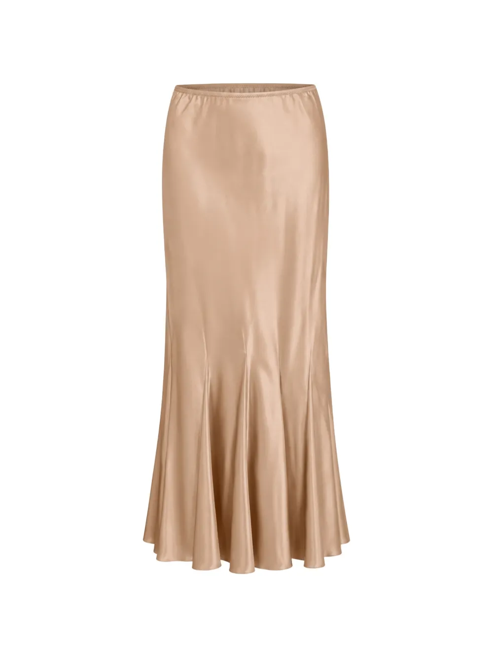 Fabiana Filippi Satin-finish Flared Skirt In Brown