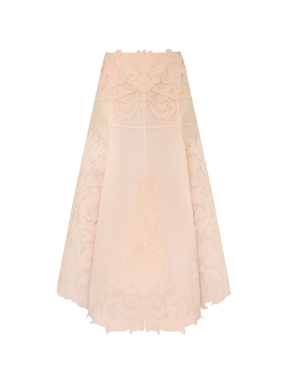 ZIMMERMANN Rebellion filigree midi-rok Beige