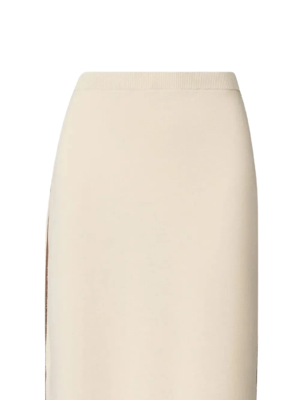 Fabiana Filippi Kokerrok met contrasterende afwerking Beige