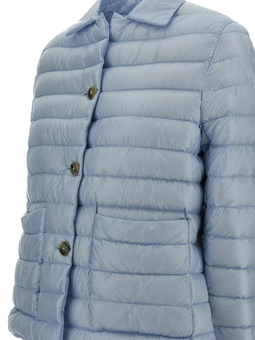  Herno Quilted Buttoned Jacket - Blue 