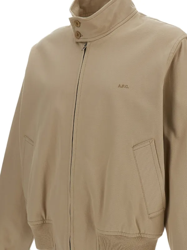A.P.C. zip-up Bomber Jacket | Neutrals | FARFETCH JO