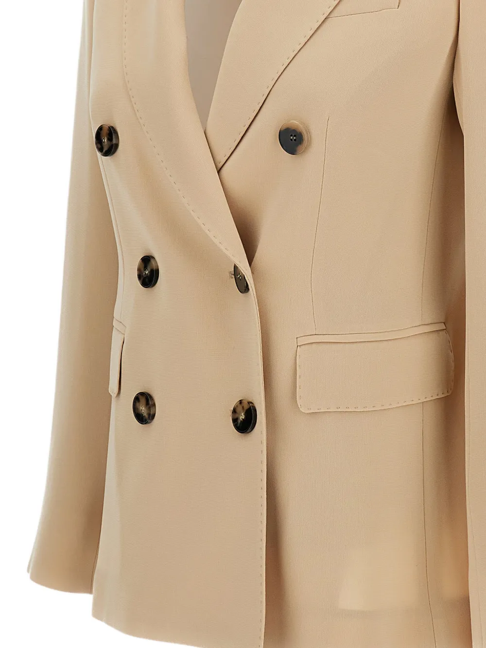  Alberto Biani Double-breasted Flap Blazer - Neutrals 