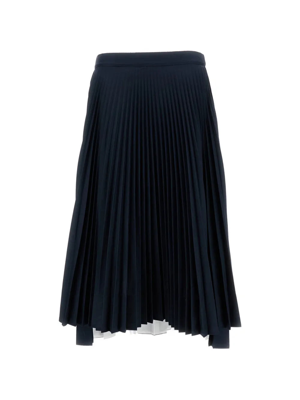 Plan C pleated asymmetric midi skirt - Blu