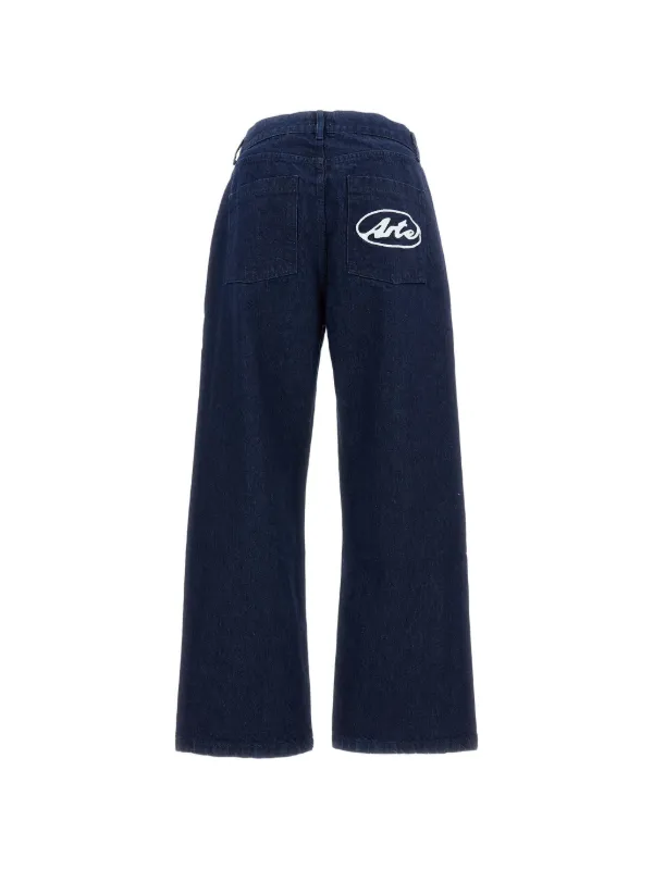 Arte antwerp ワイドデニム w32 Arte Antwerp five-pocket wide-leg Jeans | Blue | FARFETCH RO