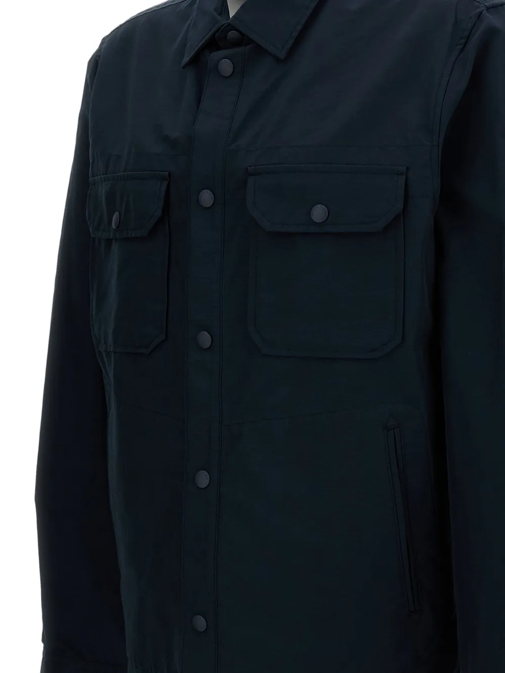 Woolrich Lewis jack met hoge kraag en rits Blauw