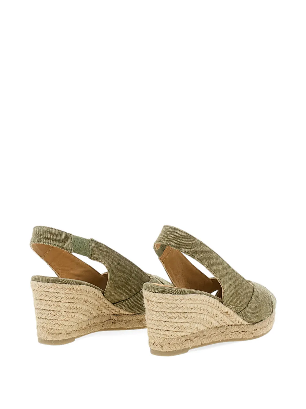 Castañer Slingback espadrilles met open neus Groen