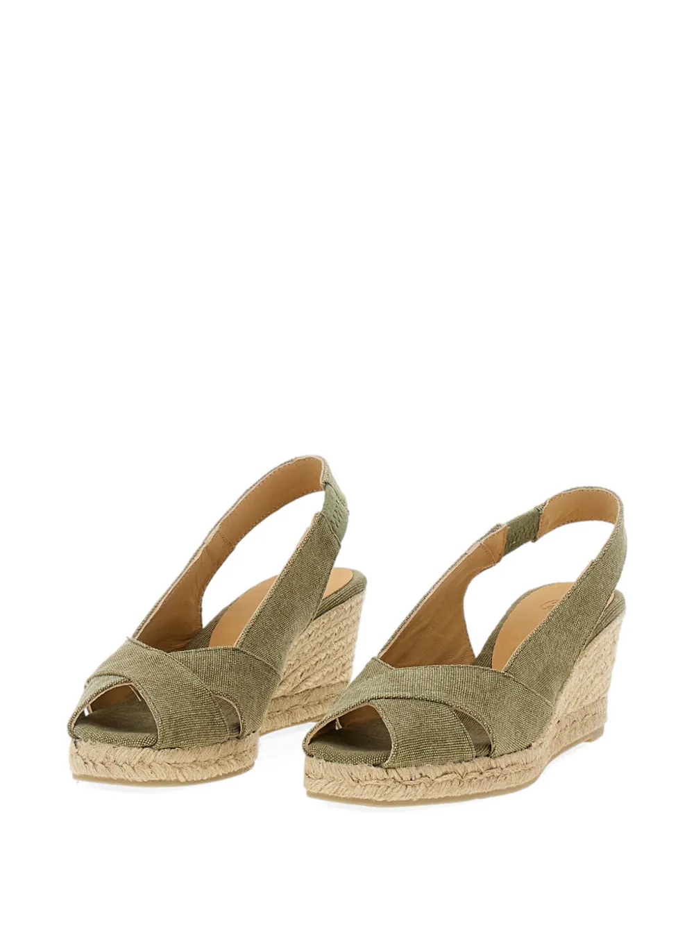Castañer Slingback espadrilles met open neus Groen