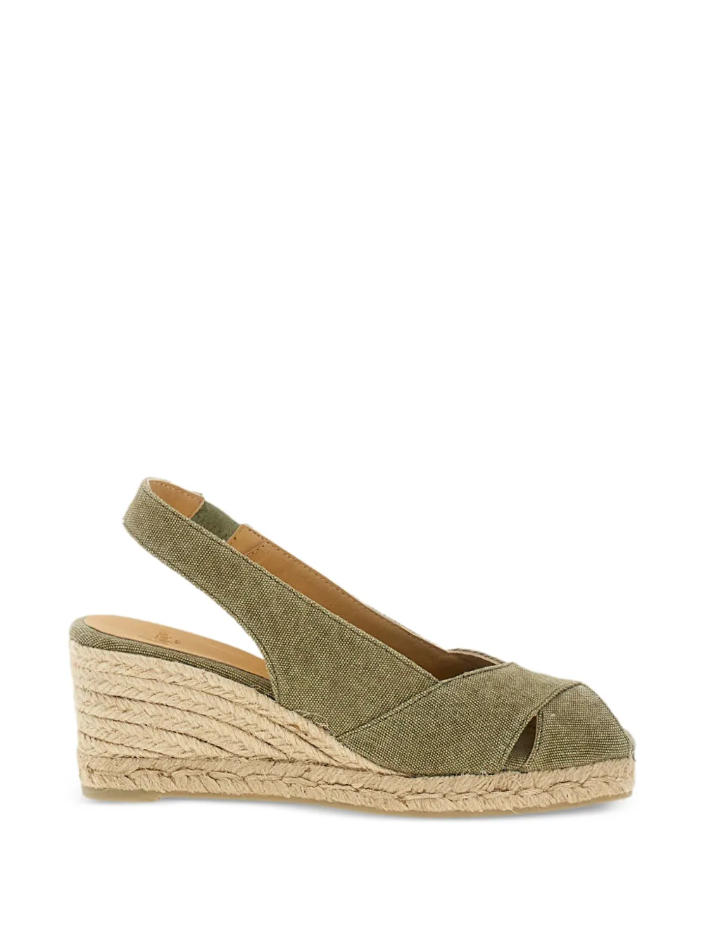 Castañer Slingback espadrilles met open neus Groen