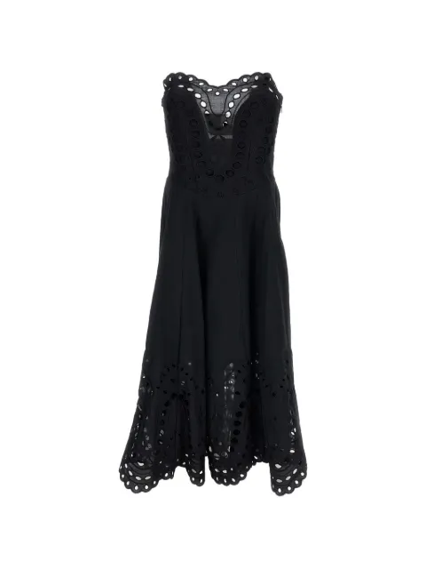 Charo Ruiz Ibiza Marlin broderie-anglaise strapless midi dress