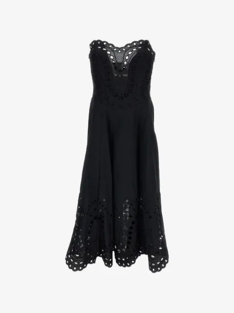 Charo Ruiz Ibiza Marlin broderie-anglaise strapless midi dress