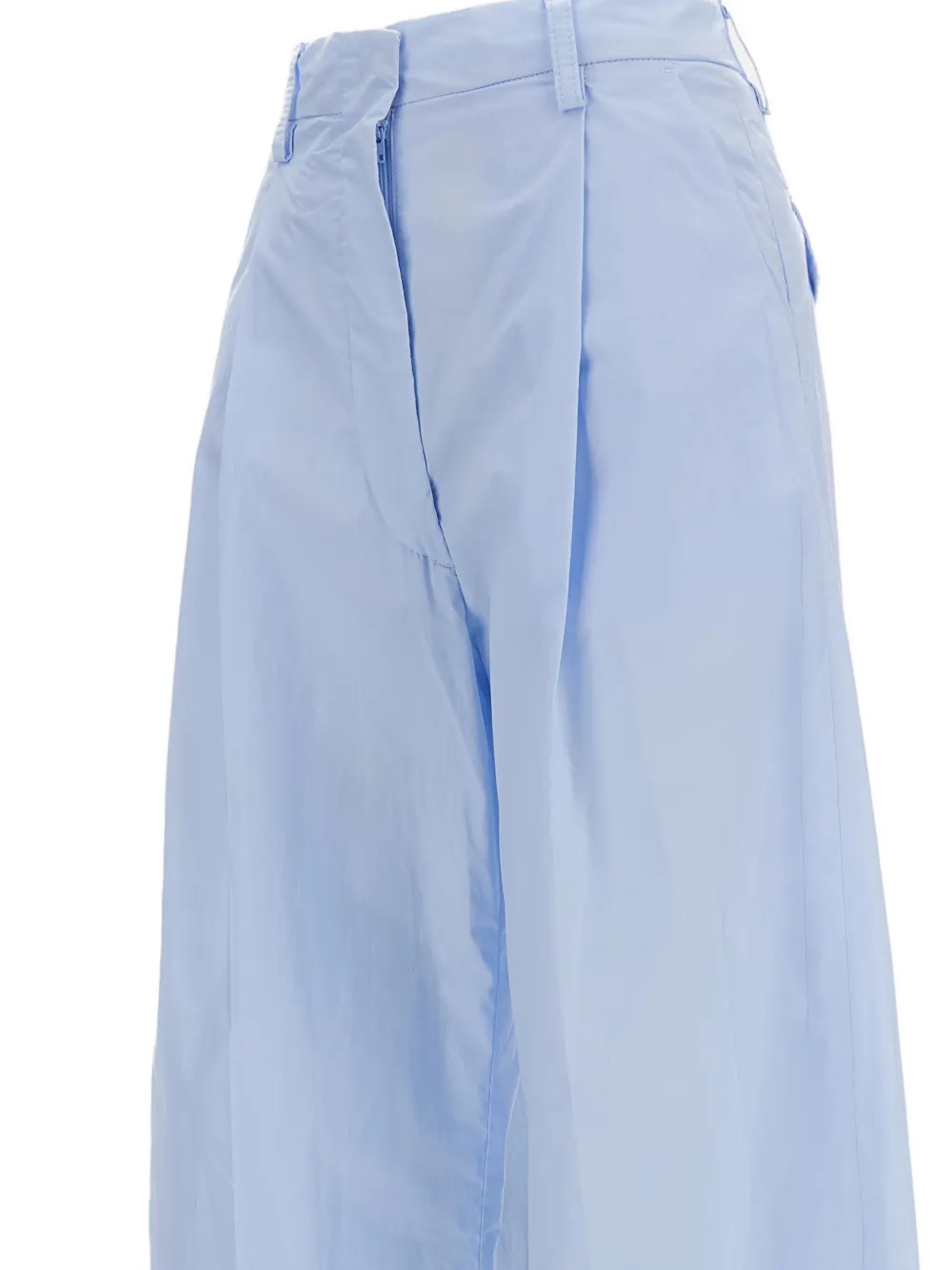 THELATEST Plooibroek met wijde pijpen Blauw