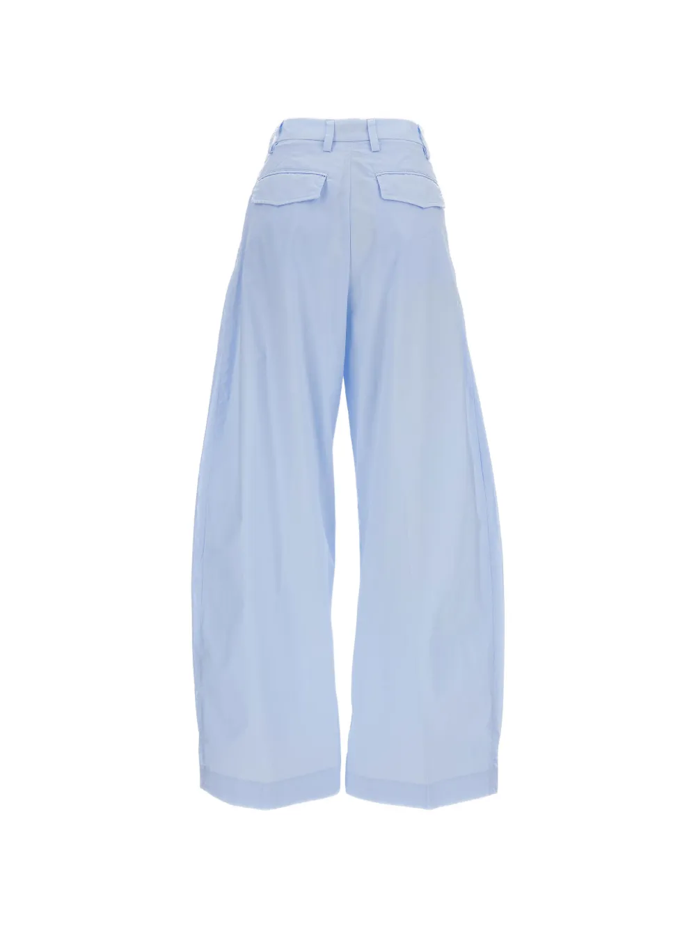 THELATEST Plooibroek met wijde pijpen Blauw