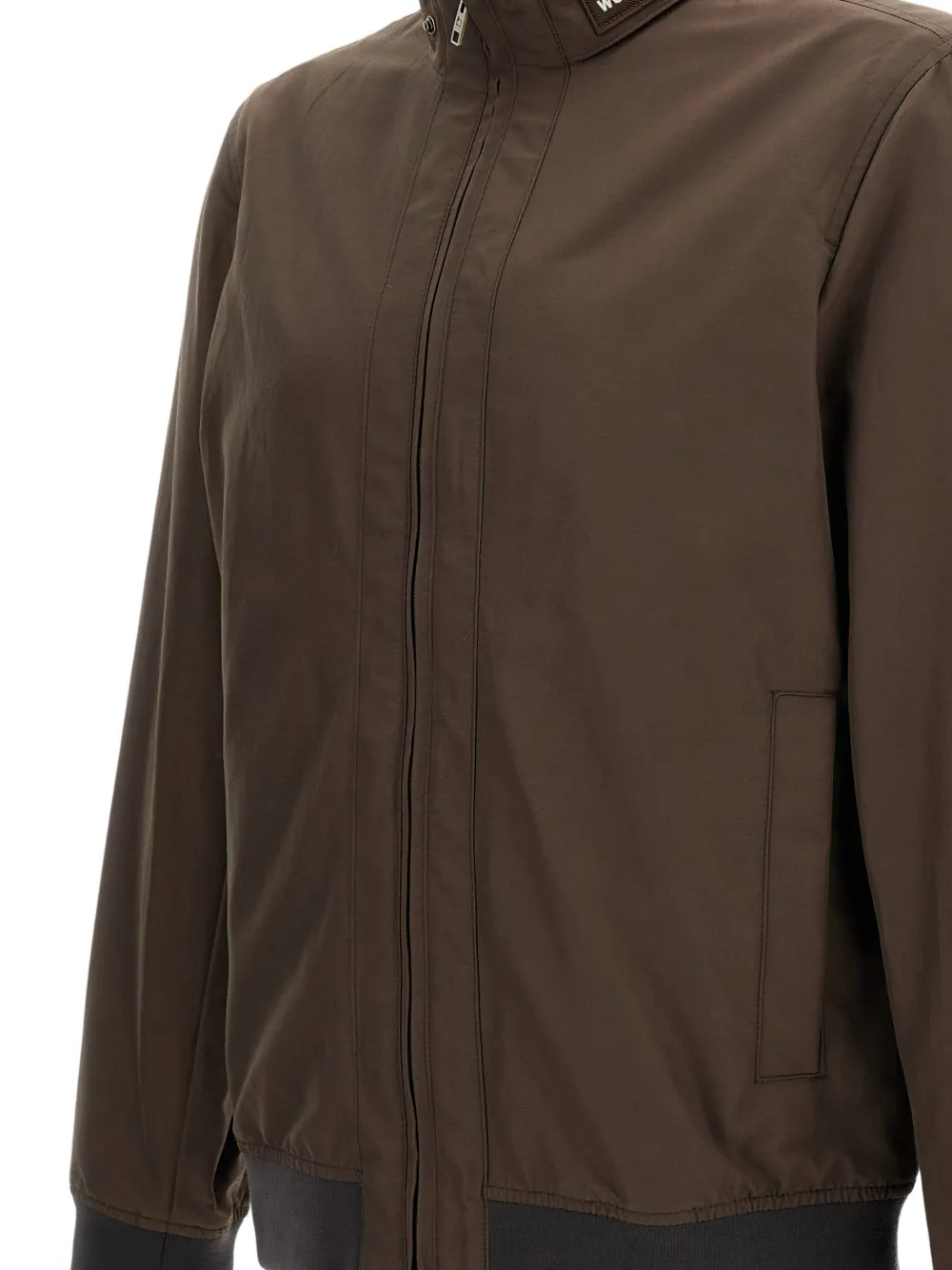  Woolrich High Collar Zip Jacket - Brown 