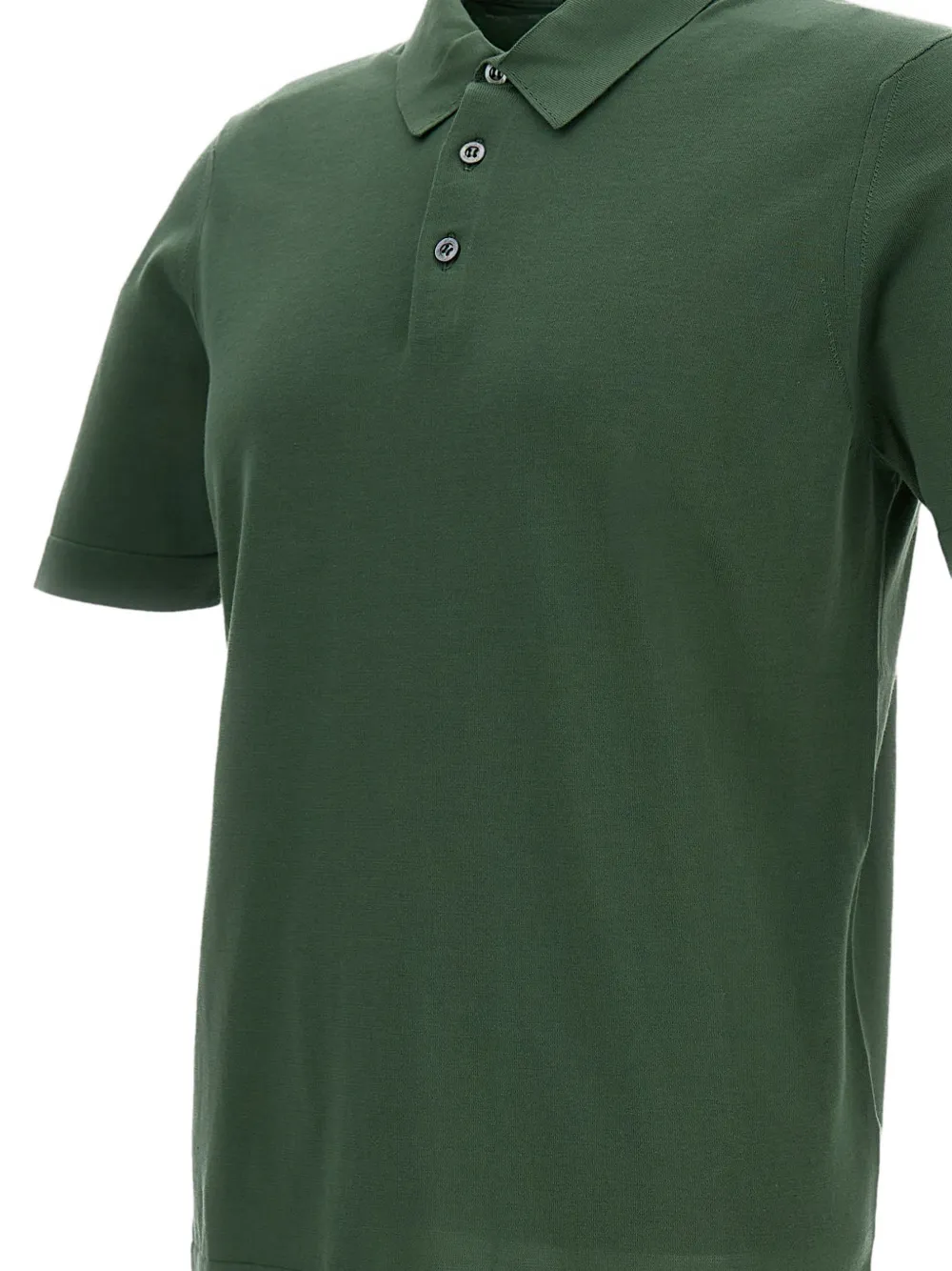Drumohr Poloshirt met knopen Groen