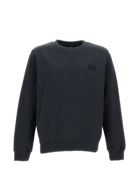 A.P.C. ribbed embroidered-logo sweatshirt