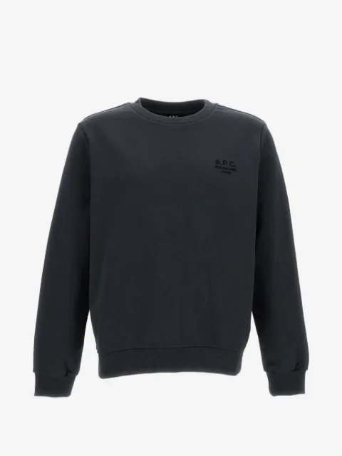 A.P.C. ribbed embroidered-logo sweatshirt