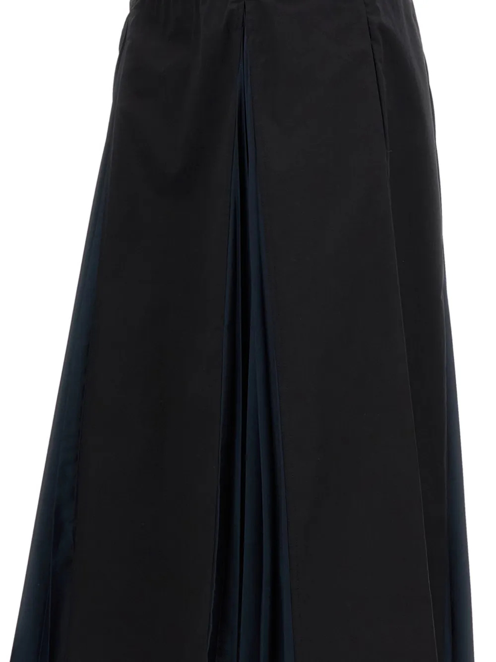  Plan C Falda Midi Acampanada - Negro 