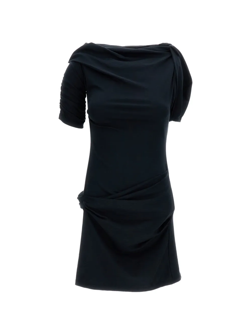 Jacquemus draped mini dress - Nero