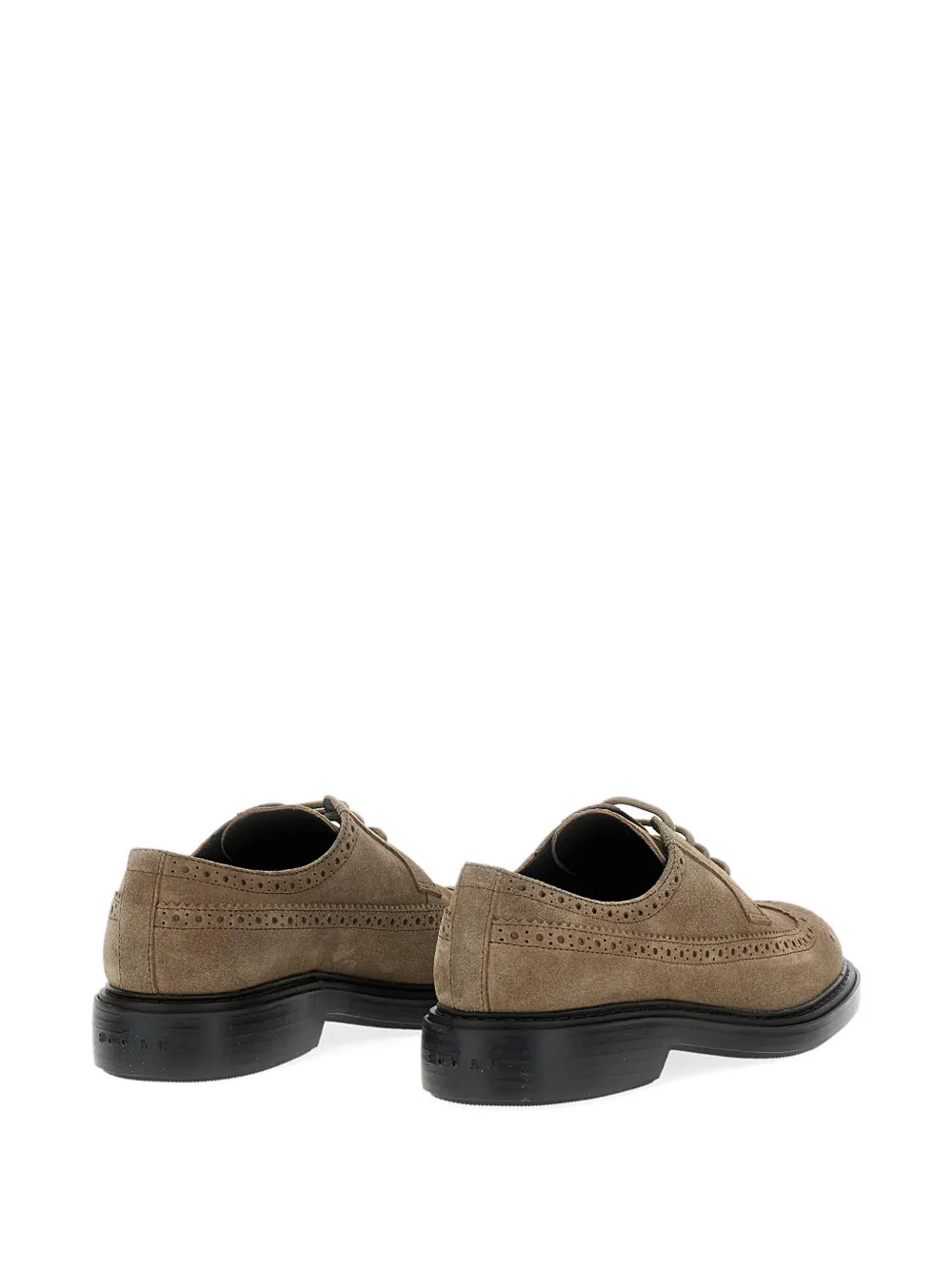 Hogan Suède Oxford schoenen met geperforeerde details Beige