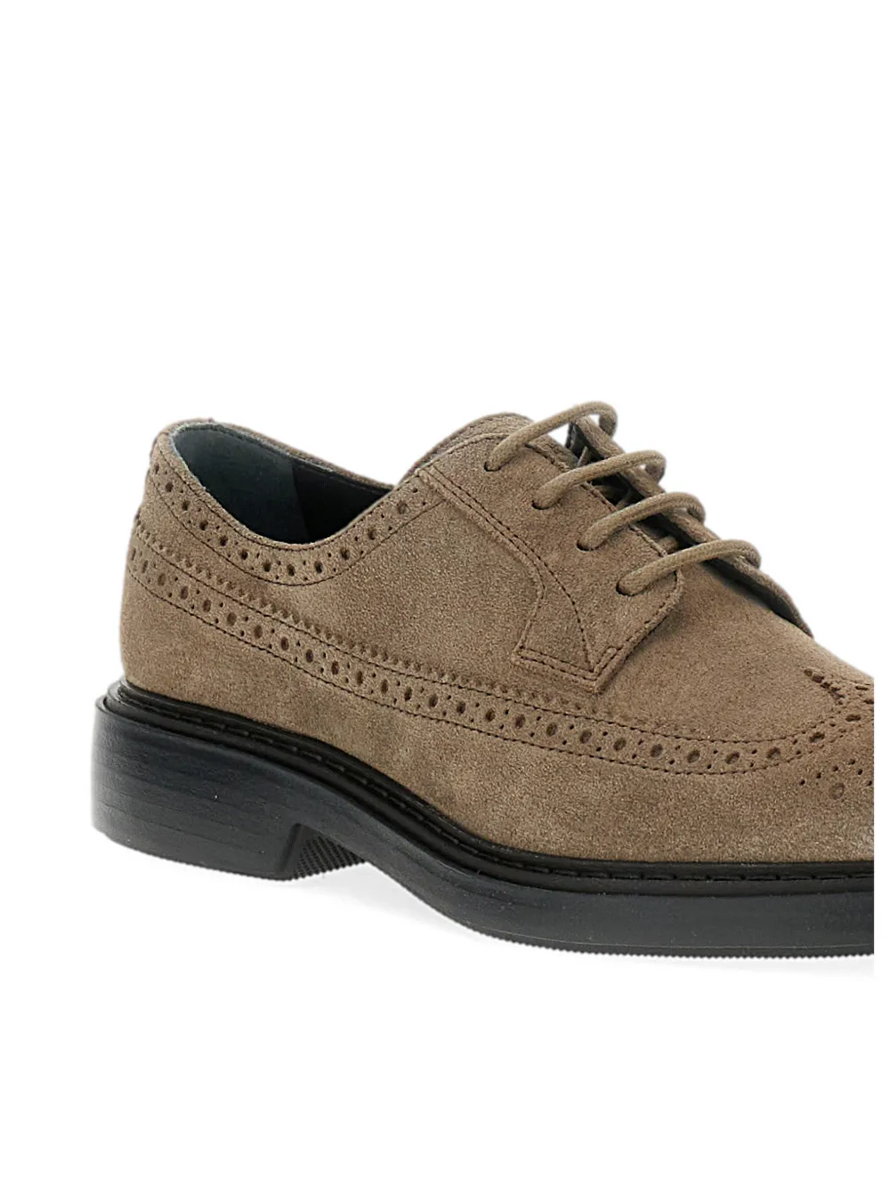 Hogan Suède Oxford schoenen met geperforeerde details Beige
