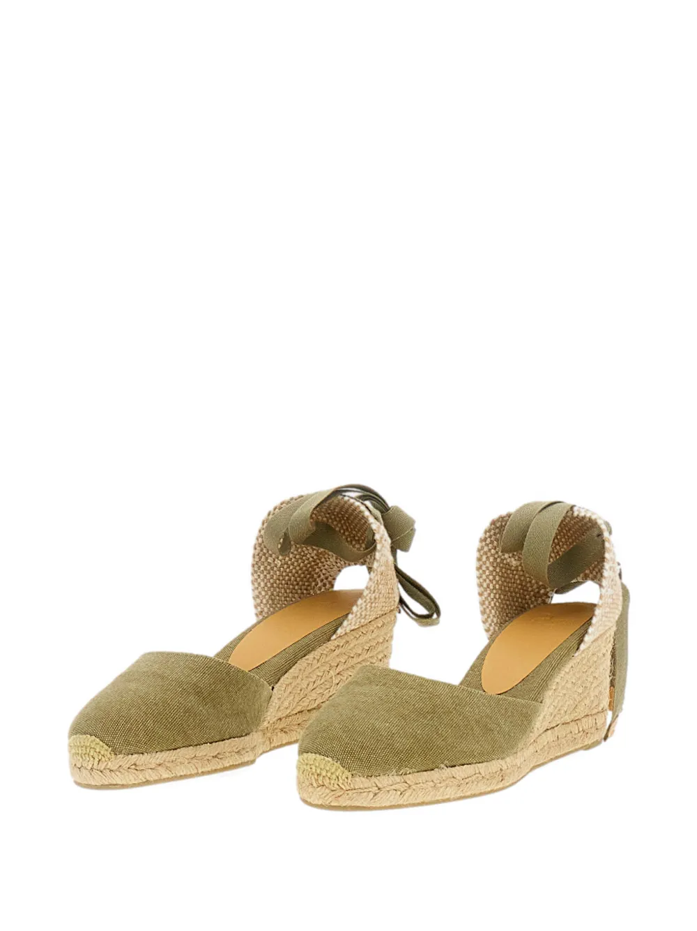 Castañer Espadrilles met enkelband Groen