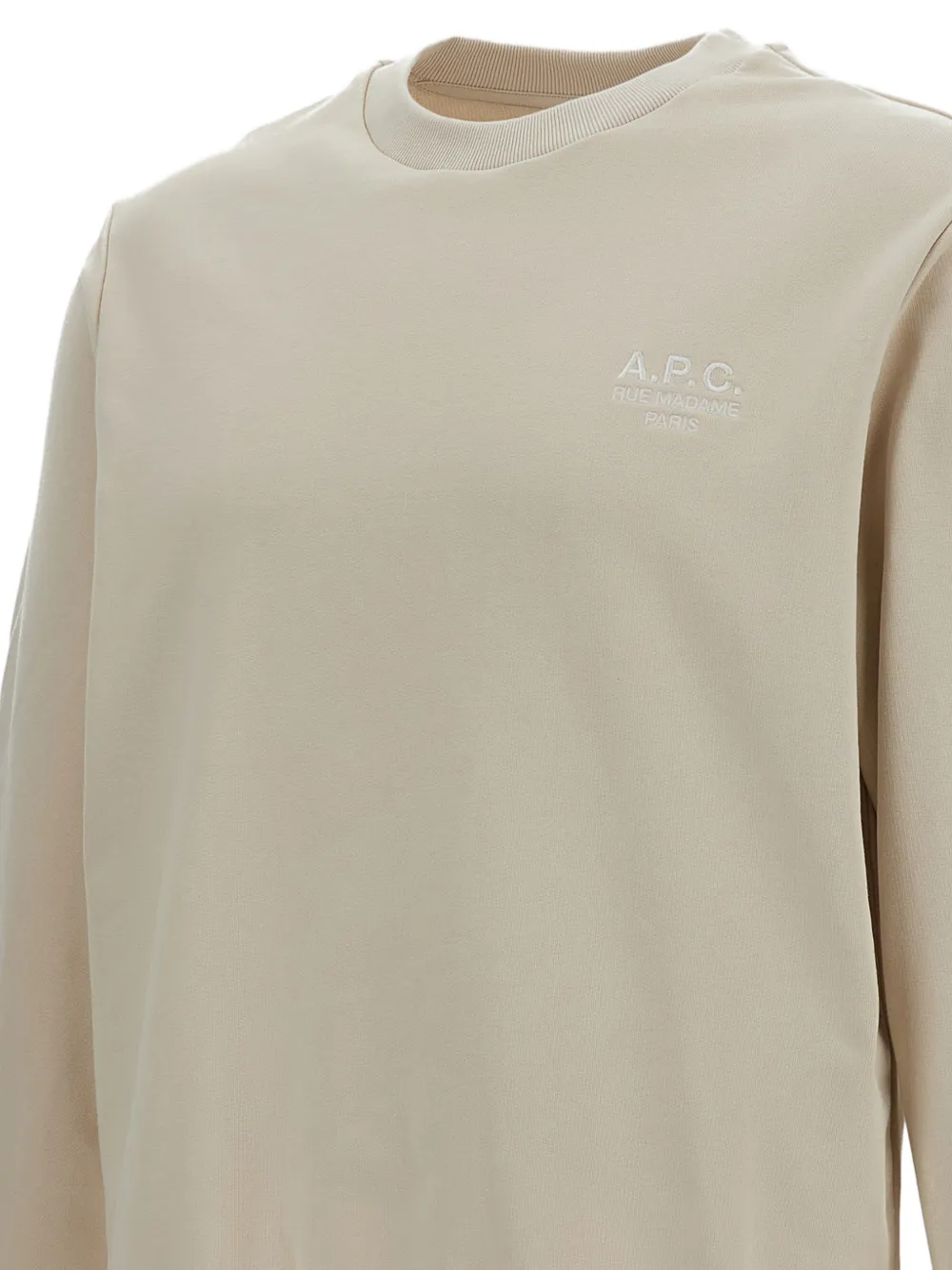 A.P.C. Sweater met geborduurd logo Beige