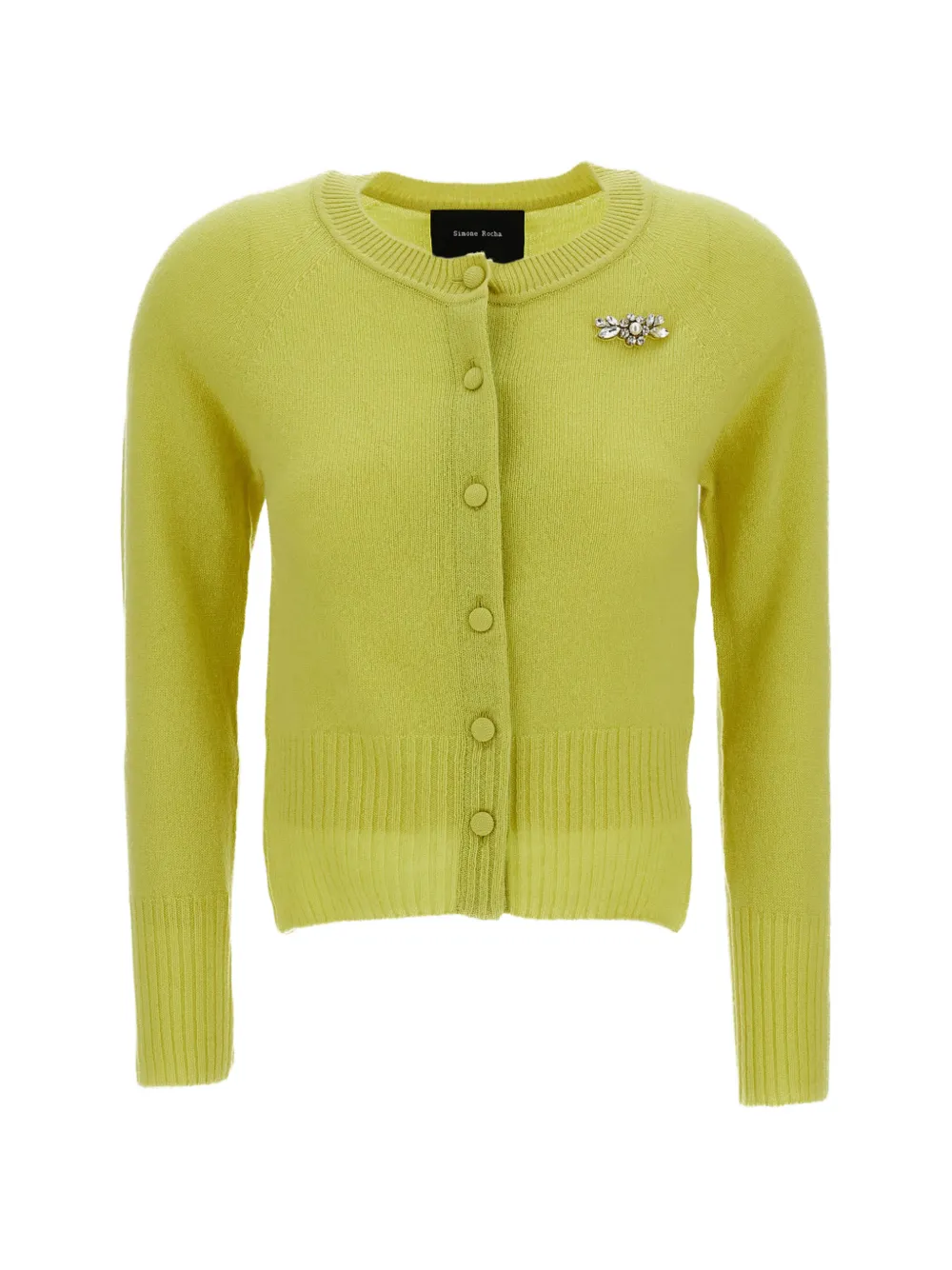 Simone Rocha crystal-detail cardigan - Verde