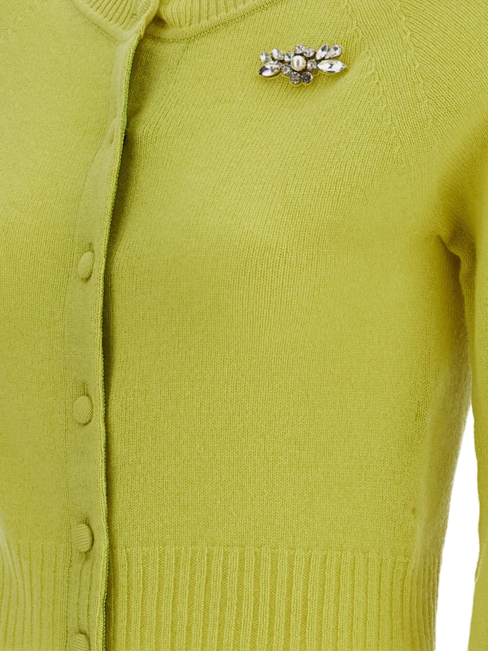  Simone Rocha Crystal-detail Cardigan - Green 