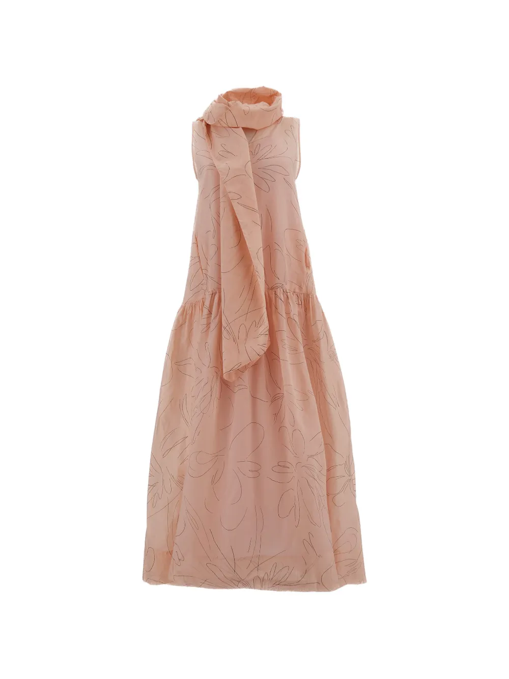 Plan C A-line floral-print maxi dress - Rosa