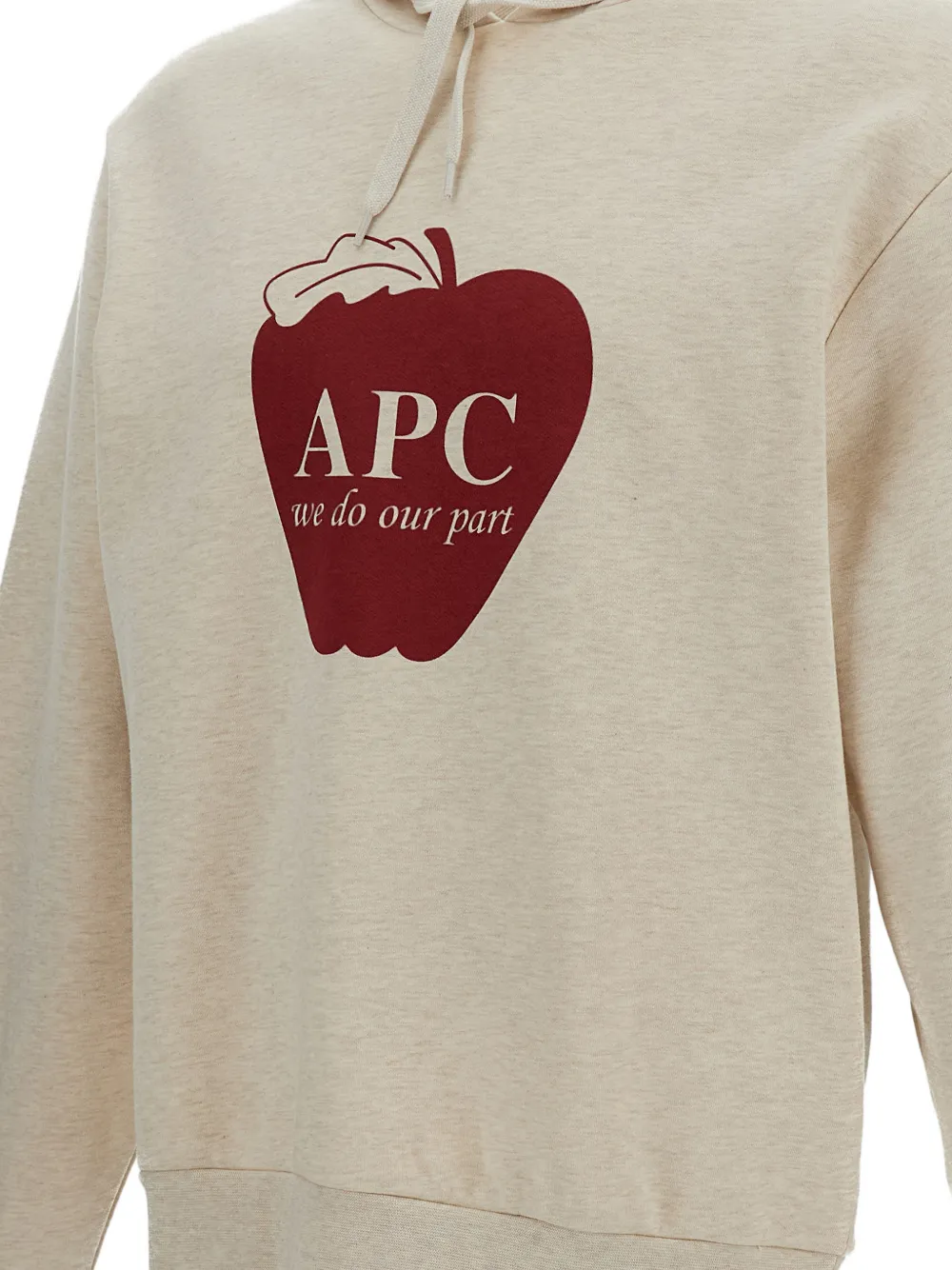 A.P.C. Hoodie met logodetail Beige