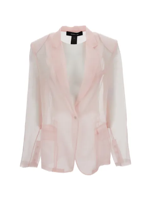 Federica Tosi sheer flap-pocket blazer