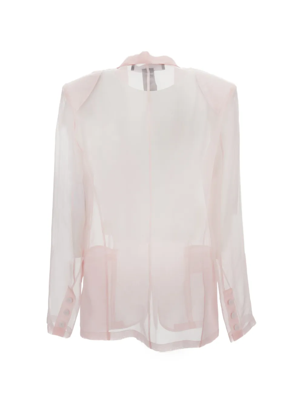 Federica Tosi Doorzichtige blazer met klepzak Roze