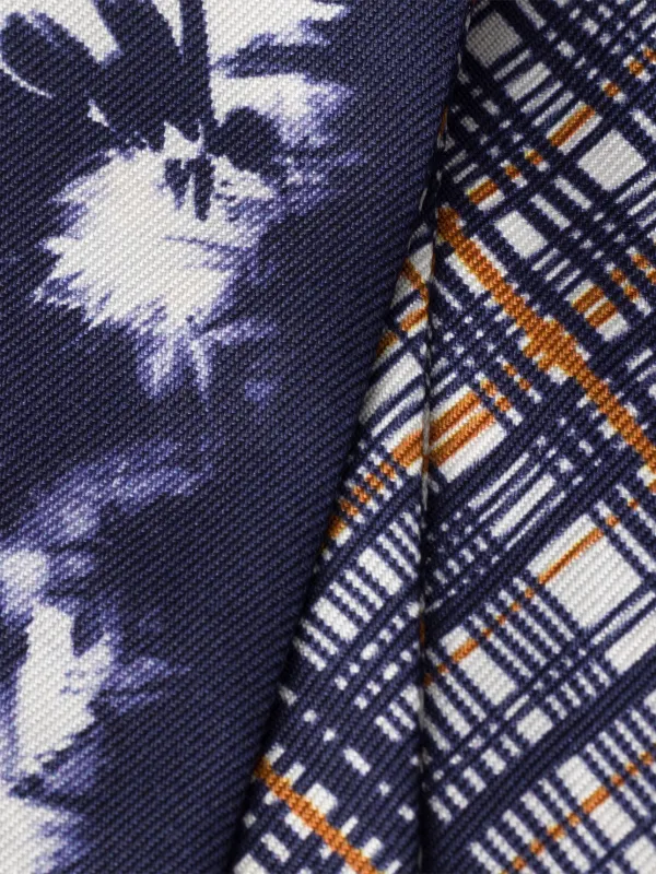 Prada Printed Silk Twill Skinny Scarf | Blue | FARFETCH