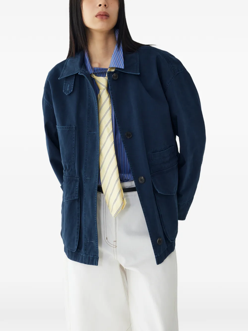 TOMBOY Denim jack met knopen Blauw