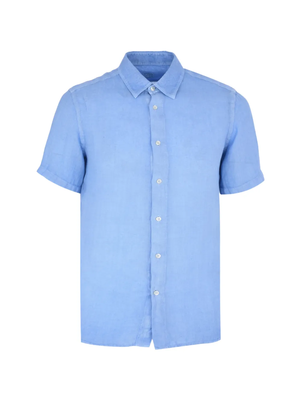 120% Lino short-sleeve shirt - Blu