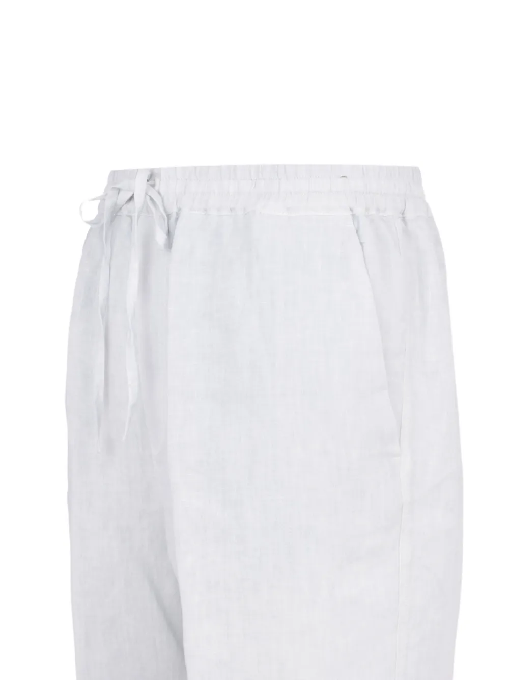 120% Lino Bermuda shorts met trekkoord Wit