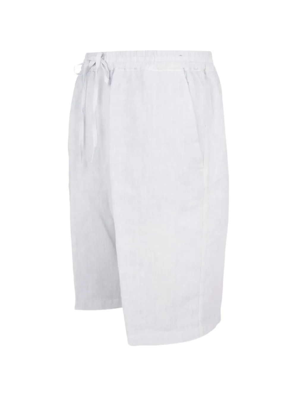 120% Lino Bermuda shorts met trekkoord Wit