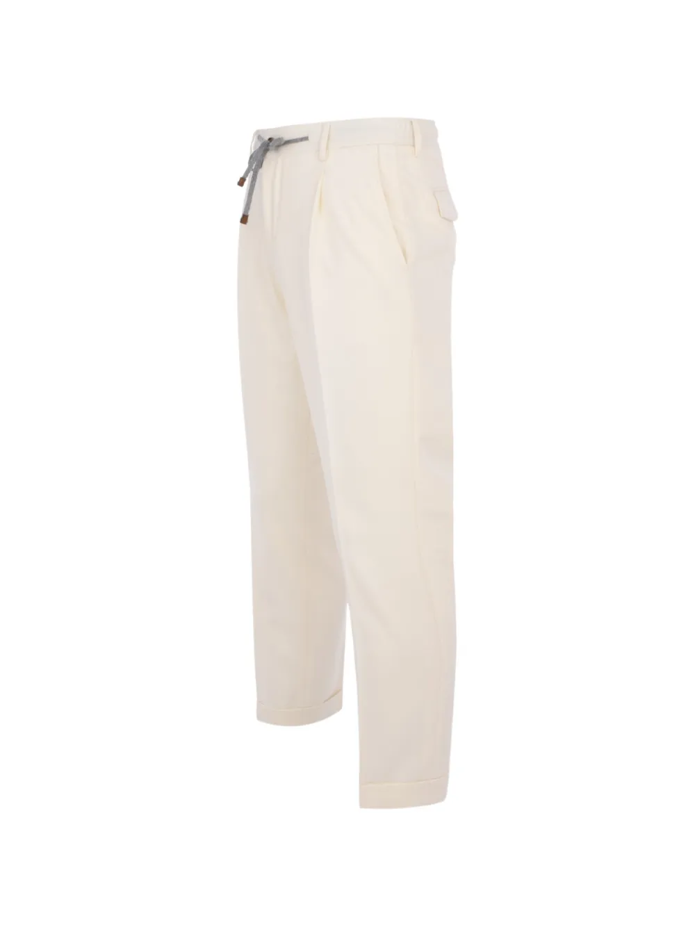 Barba Roma plooibroek met trekkoord Beige
