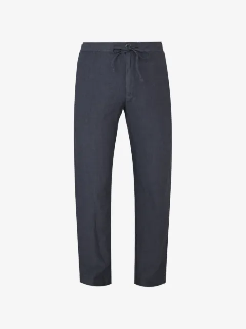 120% Lino drawstring-waist linen trousers