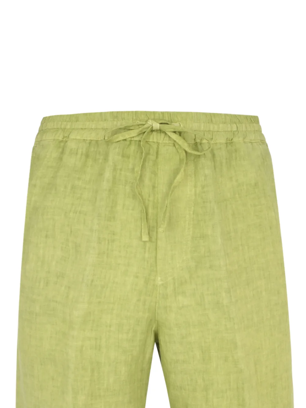 120% Lino Bermuda shorts met trekkoord Groen