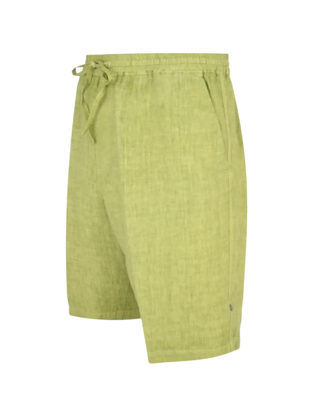 120% Lino Bermuda shorts met trekkoord Groen