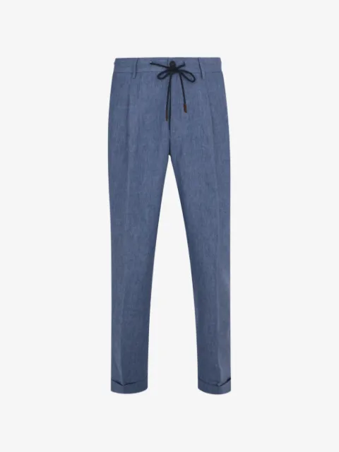 Gran Sasso drawstring pleated trousers