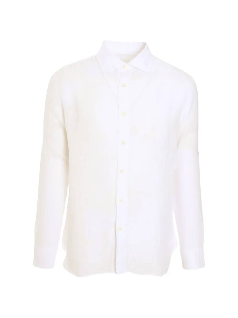 120% Lino long-sleeve shirt - Bianco