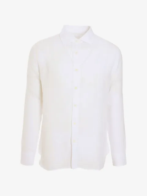 120% Lino camisa manga larga