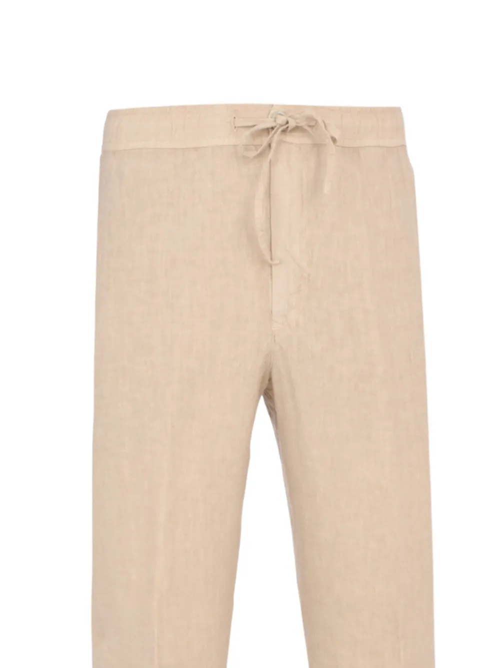120% Lino Broek met trekkoord Beige